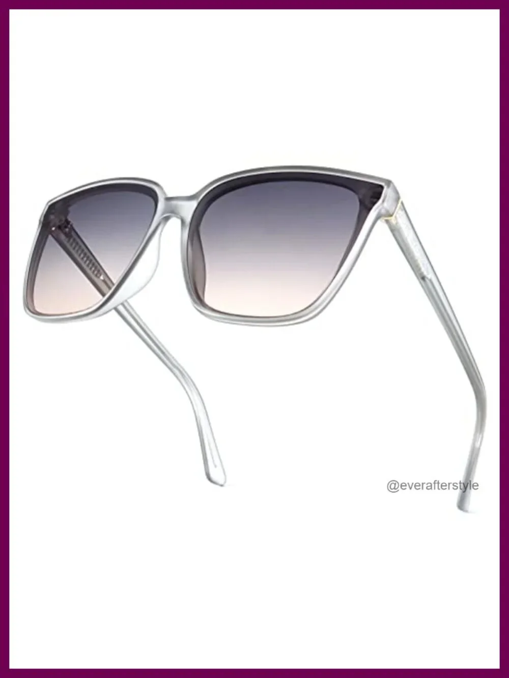 Retro Oversized Square Sunglasses UV400 Protection TR90 Frame Unisex
